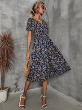 Load image into Gallery viewer, V-Neck Floral Print A-Line Satin Maxi Dress | 8 Colors