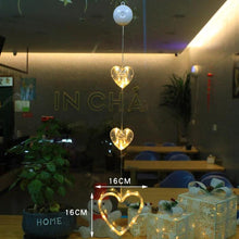 Load image into Gallery viewer, Christmas 3Pcs LED Star Hanging Lights For Home Decor Suction Cup Battery Powered