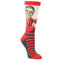 Load image into Gallery viewer, Mister Rogers Socks - Red Women's Dress Socks