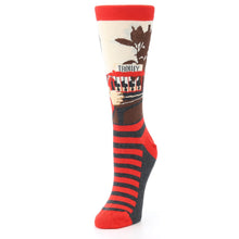 Load image into Gallery viewer, Mister Rogers Socks - Red Women's Dress Socks