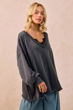 Load image into Gallery viewer, BiBi Mineral Washed French Terry Oversized Sweatshirt
