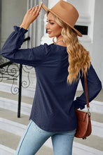 Load image into Gallery viewer, 🌸 Round Neck Flounce Sleeve T-Shirt