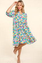 Load image into Gallery viewer, Bubble Sleeve Floral Ruffled Summer Dress For Women – Charming Floral Dress, Feminine Floral Dress, Trendy Bubble Sleeve Dress, Whimsical Ruffled Dress, Elegant Garden Party Dress, Romantic Floral Dress, Chic Bubble Sleeve Dress