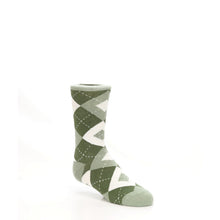 Load image into Gallery viewer, Olive Green Argyle Junior Groomsmen Kid's Dress Socks