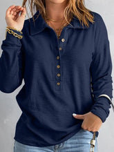 Load image into Gallery viewer, Women's Loose Fit Long Sleeve Knit Top – Button Detail, S–5XL
