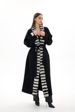Load image into Gallery viewer, Genuine French Orylag Fur Italian Cashmere Wool Coat