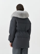 Load image into Gallery viewer, Genuine Blue Fox Down Fill Coat