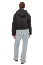 Load image into Gallery viewer, Studded Light Demi-Season Hooded Cropped Jacket in Black