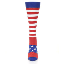 Load image into Gallery viewer, American Flag Stars and Stripes Socks - USA Made - Women's Novelty Socks