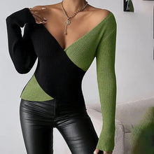 Load image into Gallery viewer, Women's Elegant V-Neck Cross Front Sweater