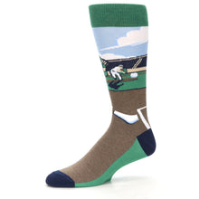 Load image into Gallery viewer, Baseball Player Batter - USA Made Men's Dress Socks