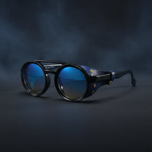 Load image into Gallery viewer, Retro Round Leather Frame Sunglasses – Vintage Fashion Eyewear