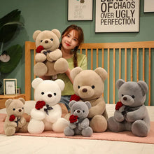 Load image into Gallery viewer, 23-45cm New Lovely Hug Roses Teddy Bear Plush Pillow Stuffed Soft Animal Dolls Nice Birthday Gift Girlfriend Valentine's Day