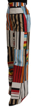 Load image into Gallery viewer, Dolce & Gabbana Multicolor Striped High Waist Cotton Pants