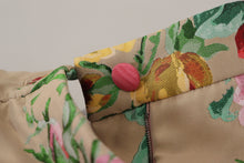 Load image into Gallery viewer, Dolce & Gabbana Beige Floral Dress Formal High Waist Pants