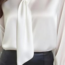 Load image into Gallery viewer, Women's Ribbon Detail Blouse, Lightweight Business Casual Shirt