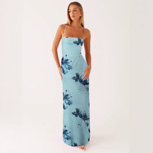 Load image into Gallery viewer, Printed Sleeveless Strap Bodycon Maxi Dress | High Waist
