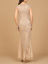 Load image into Gallery viewer, lara 28863 - Beaded Cap Sleeve Gown