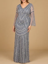 Load image into Gallery viewer, Long Sleeve Beaded Gown
