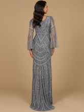 Load image into Gallery viewer, Long Sleeve Beaded Gown