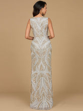 Load image into Gallery viewer, Beaded V-Neck Gown - OUTLET
