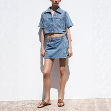 Load image into Gallery viewer, Women's Loose Denim Shirt-Dress & Pants Two-Piece Set – Cotton