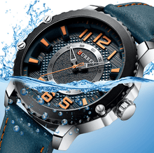 Load image into Gallery viewer, Men's Waterproof Sport Watch With Leather Belts And Large Numbers Details Unique Design Perfect Gift
