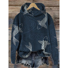 Load image into Gallery viewer, Women’s Printed Hooded Long Sleeve Pullover Sweatshirt