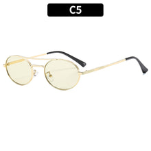 Load image into Gallery viewer, Retro Oval Dual-Beam Metal Sunglasses | UV Protection