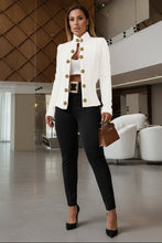 Load image into Gallery viewer, Women’s Textured Stand Collar Jacket – Solid Color