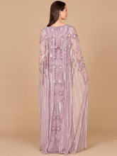 Load image into Gallery viewer, Beaded Sheath Dress with Long Cape