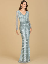 Load image into Gallery viewer, Long Sleeve Beaded Dress