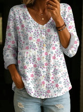 Load image into Gallery viewer, Women's Plus-Size Printed Cardigan – Boho Loose Fit 3/4 Sleeve Top