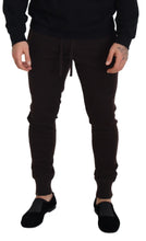 Load image into Gallery viewer, Dolce & Gabbana Brown Cashmere Trousers Bottoms Drawstring Pants