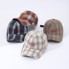 Load image into Gallery viewer, Women's Striped Checkered Embroidered Baseball Cap – 4 Colors
