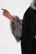 Load image into Gallery viewer, Saga®Furs Silver Fox Wool Alpaca Coat