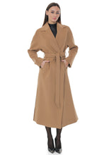 Load image into Gallery viewer, Cambridge Comfort Classic Wraparound Wool Blend Overcoat in Light Camel