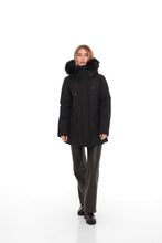 Load image into Gallery viewer, Onyx Genuine Fox Fur Vest-Lined Wool Blend Parka