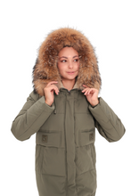 Load image into Gallery viewer, Genuine Fur Trim Bio-Down Fill Coat