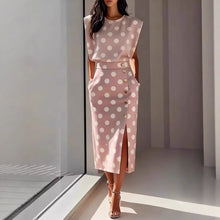 Load image into Gallery viewer, Women's Printed Sleeveless Top & Slit Maxi Skirt Set | Elegant 2-Piece in 3 Colors