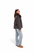 Load image into Gallery viewer, Elisa Genuine Polar Fox Fur Cashmere Effect Down Coat