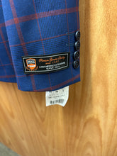 Load image into Gallery viewer, Moda Color Blue/Burgundy Turkish 3-Piece Wool Slim Fit Suit