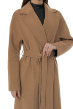 Load image into Gallery viewer, Cambridge Comfort Classic Wraparound Wool Blend Overcoat in Light Camel