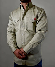 Load image into Gallery viewer, FR Western Style Pearl Snap - Khaki
