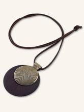 Load image into Gallery viewer, Vintage Wooden Rings Long Necklace