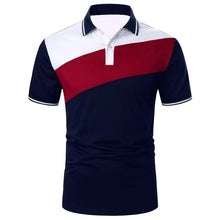 Load image into Gallery viewer, Men's Patchwork Modern Polo Shirts Brand Design Tops Business And Casual Tops Mens Binding Tunic Tops Connects Body Men's Tops Shirts