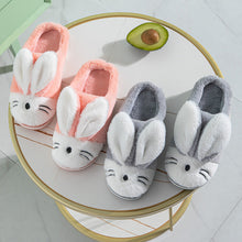 Load image into Gallery viewer, Cartoon Bunny Home Warm Children's Slippers Home Slippers Warm Cute Womans Mens Slipper Winter Shoes New Fashion Casual Fur Plush Slides Winter Slippers For Women House Slippers Fluffy Soft Comfy Fuzzy Slippers Faux Fur Plush Anti-Skid Slippers