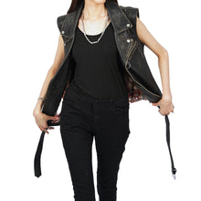 Load image into Gallery viewer, Ash Vintage Biker Leather Vest