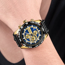 Load image into Gallery viewer, Luxury Men Fashion Watches Quartz Wrist Watches Military Casual Leather Strap Waterproof Elegant Watch