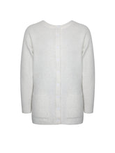 Load image into Gallery viewer, Orla White Wool-Blend Ribbed Knit Cardigan